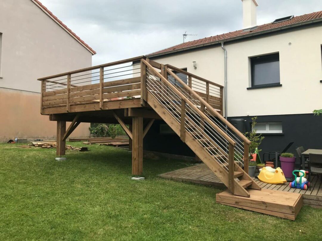 Création de terrasse bois en élévation Saulxures-lès-Nancy
