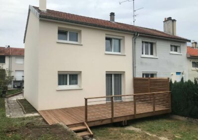 Création de terrasse bois en élévation à Jarville