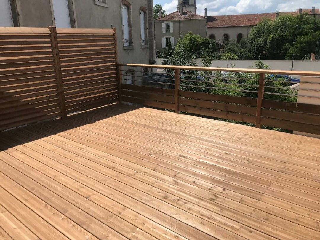 Création de terrasse bois en élévation 54