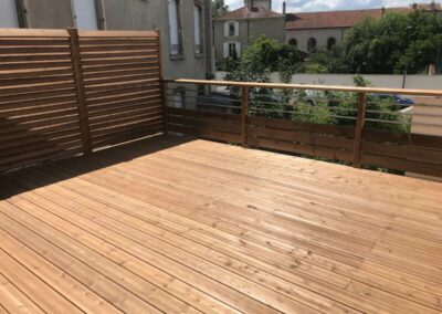 Création de terrasse bois en élévation 54