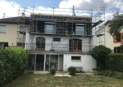 Surélévation de maison avec changement de pente à Nancy