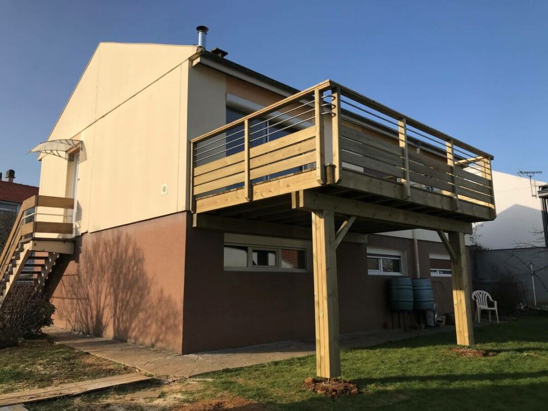 Création de terrasse bois en élévation Villers-lès-Nancy