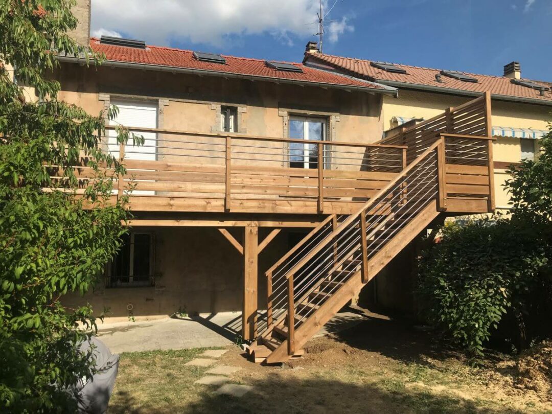 Création de terrasse bois en élévation Villers-lès-Nancy (54)